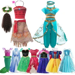 Moana Elsa Princess Dress for Girls Costume Kid Children Cosplay Birthday Carnival Party Outfit Toddler Fancy 2-8Y Birthday Gift