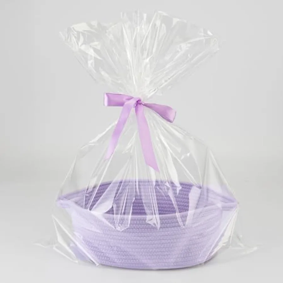 Cute Woven Baby Gifts Basket with Ribbon
