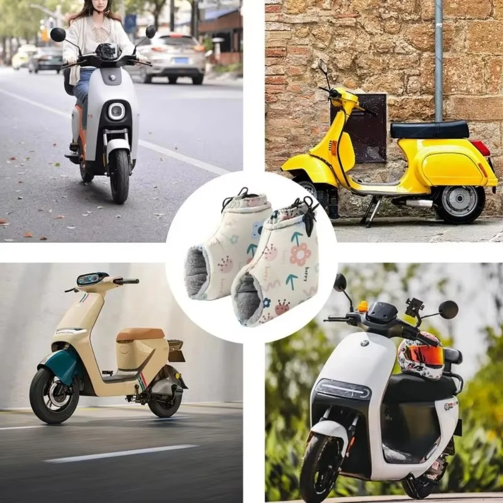 Waterproof Motorcycle Handlebar Gloves Winter Hand Protector Windproof Handle Cover Gloves Motorbike Scooter Liner Warm