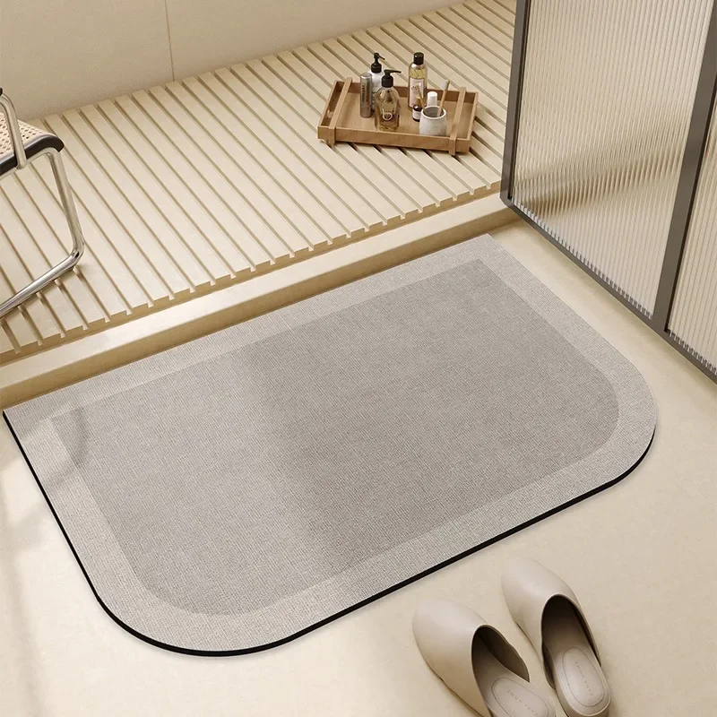 Bathroom Carpet Water-absorbent Toilet Non-slip Floor Mats Soft Diatom Mud Absorbent Doormat Home Decoration Bath Mat 욕실 미끄럼방지