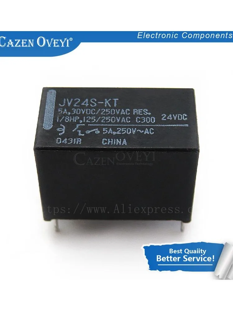 Jeu de puces 1 pièce/lot, JV12S-KT JV24S-KT JV12-KT JV24-KT 4 broches 5A30VDC/250VAC 12VDC, relais de puissance, en Stock