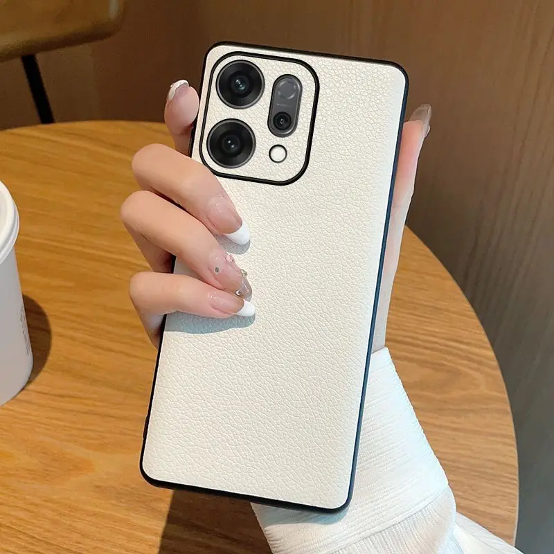 

For OPPO Reno 14 Pro Case High-end All-inclusive Lychee Grain Luxury Leather Cover For OPPO Reno14 Shockproof Funda