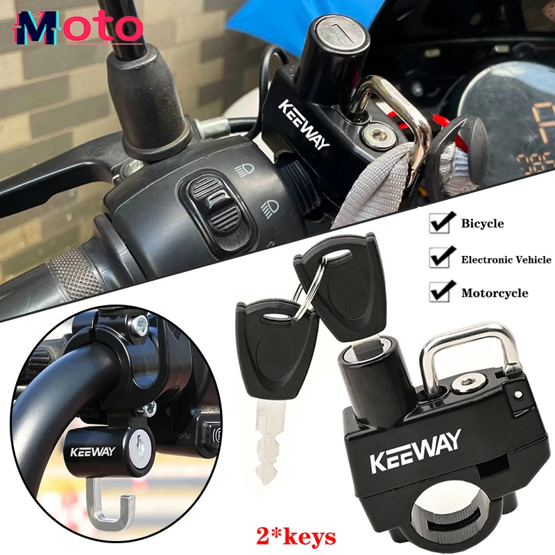 For Keeway Hurricane 50 Vieste 300 Zahara Cityblade K-Light Superlight RKR RKV RKF 125 RKS 150 Motorcycle Helmet Lock Anti-Theft