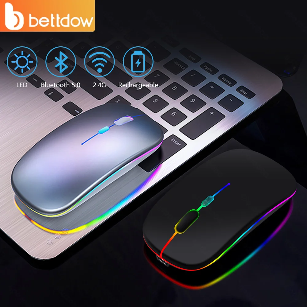 Bettdow Mouse Sem Fio Wireless 2400DPI 2,4GHz Bluetooth Mouse