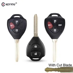 KEYYOU Cut scyzoryk nóż obudowa pilota z kluczykiem samochodowym dla Toyota Camry Corolla Yaris Reiz Avalon Venza Prius Scion TC XB Matrix TOY43 Case