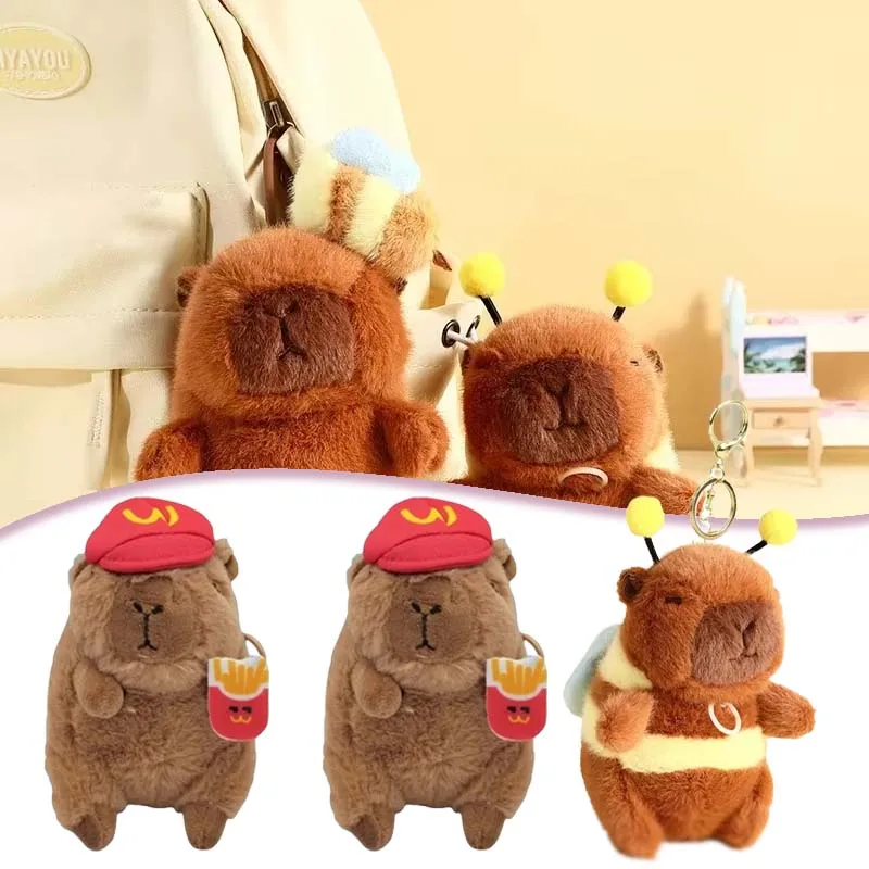 1-20 piezas lindo capibara colgante de juguete de peluche Puffer muñeco de pez llavero muñeca bolso escolar encanto recuerdos de fiesta regalo para niños llavero de coche