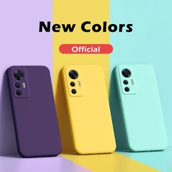 Mi 12T Pro Mi12T Mi 12 T Pro Case Luxury Square Liquid Silicone Full Protection Phone Case For Xiaomi Mi 12 T 12T Pro Soft Cover