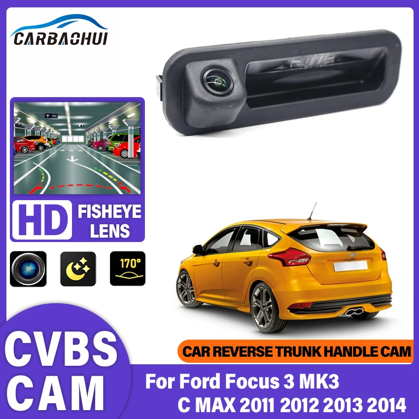 Image of HD Dynamische Trajektorien-Rückfahrkamera für Ford Focus 3 MK3 C MAX 2011~2014 Nachtsicht-Rückfahrkamera