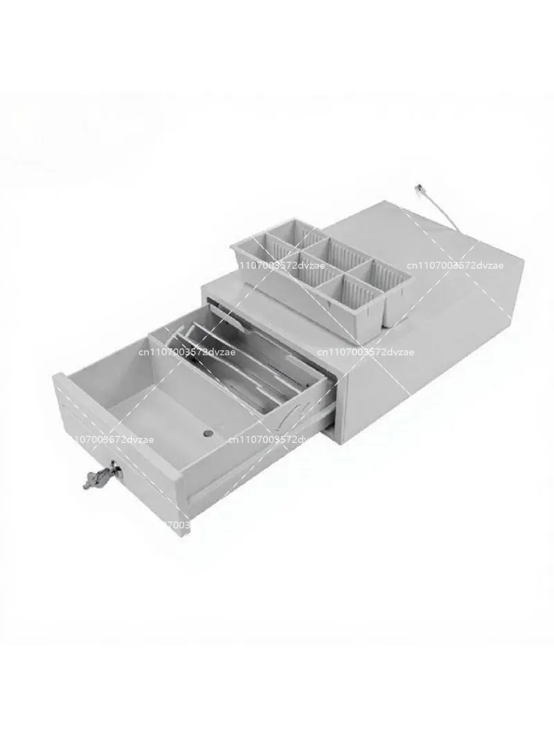 POS Cash Drawer, Cash Box with Lock for Cashier Counter, POS Terminal Money Drawer