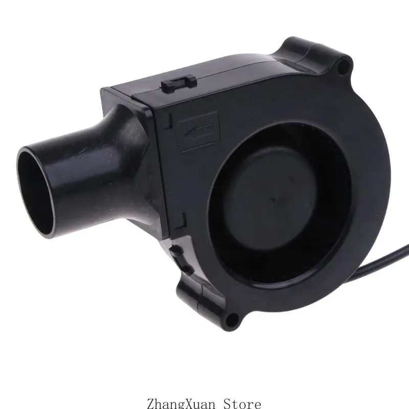 3XUF شواء مروحة منفاخ الهواء المحمولة الشواء مروحة الهواء 12V مروحة محمولة خفيفة الوزن الولايات المتحدة / الاتحاد الأوروبي #2