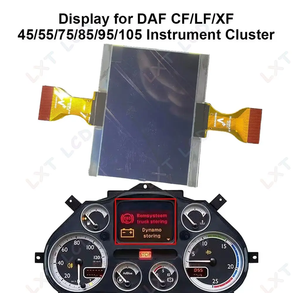 Truck Dashboard LCD Temsa MD7 Plus For DAF LF CF XF 45 55 75 85 95 105 Temsa MD9 Display Instrument Cluster LCD Replacement