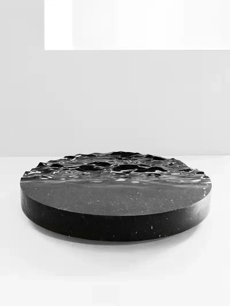 Creative personality art postmodern zen coffee table imitation marble water ripple tea table water cube square
