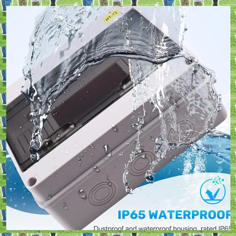 

FTS HT Series Junction Box 12WAY PC IP65 Waterproof Distribution Box Outdoor Plastic Electrical HT-15Way Forcircuit Breaker