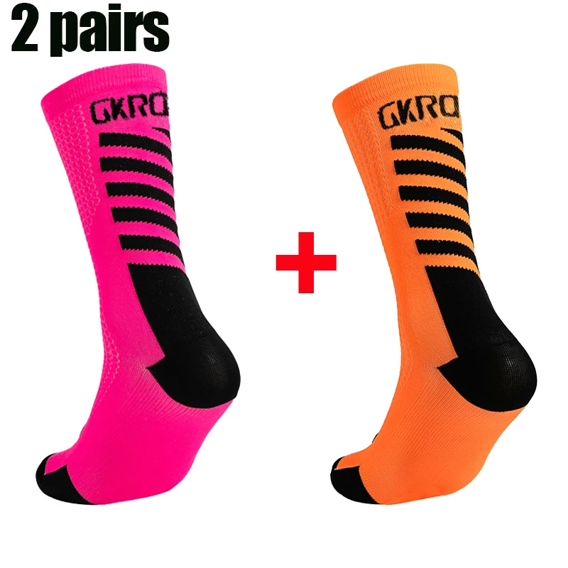 2pairs Neue Radfahren Socken Hohe Qualität Kompression Männer Bike Outdoor Frauen Laufen Professionelle Sport Laufen – Detail 10