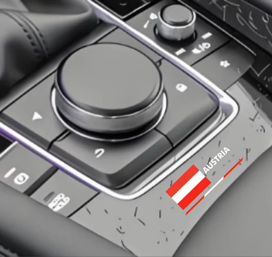 2-Pack Austrian Flag Style Car Stickers, Car Emblem Decoration, Waterproof Vinyl Decals Suitable for All Car Models