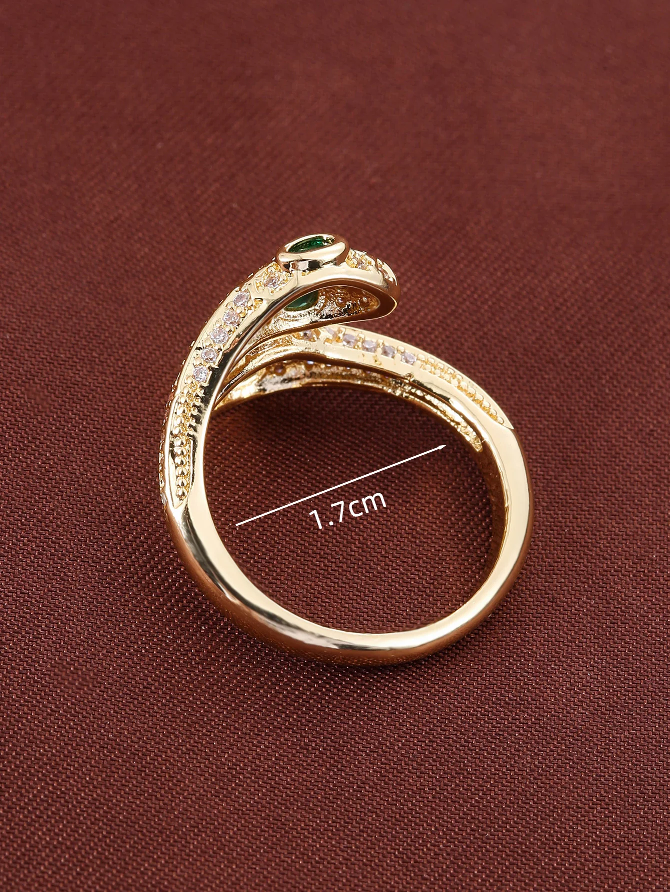 العصرية الأفعى على شكل التصميم الخطي الاصطناعية زركونيا قابل للتعديل المرأة خاتم للولائم والهدايا إكسسوار مجوهرات #5