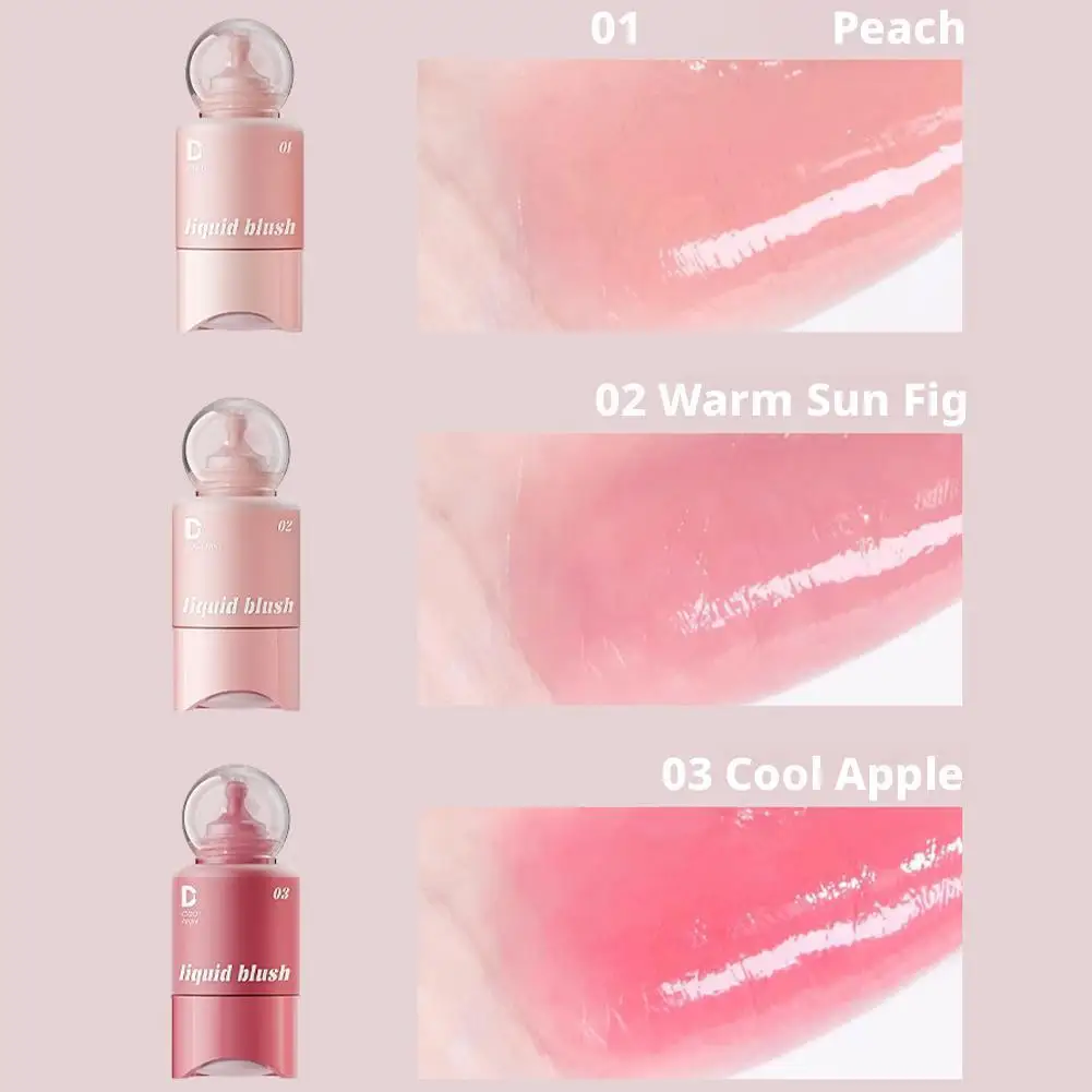 

Hot 3Colors Liquid Powder Blusher Matte Cosmetic Cream Multi-purpose Lip Gloss Blush Make Up Facial Powder Nourishing Blusher