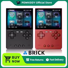 NEW TRIMUI BRICK Retro Handheld Game Console 3.2'' IPS Screen Linux System Metal Back Panel Key LED Lighting Free Keycap Gifts