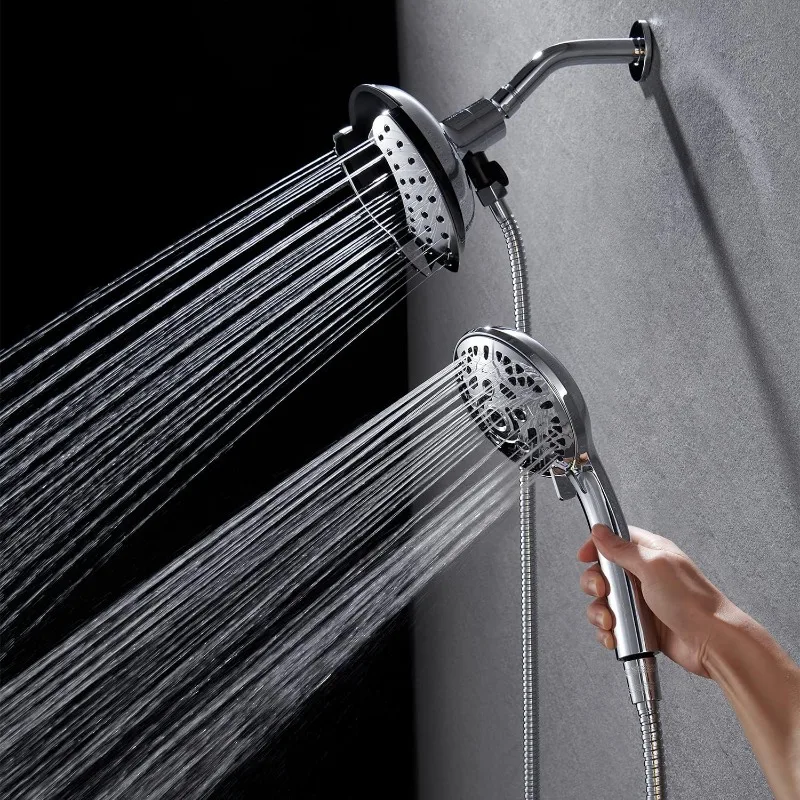 

Shower Heads with Handheld Spray Combo: 7.2" Rain Shower Head & Handheld Shower Head 2-IN-1
