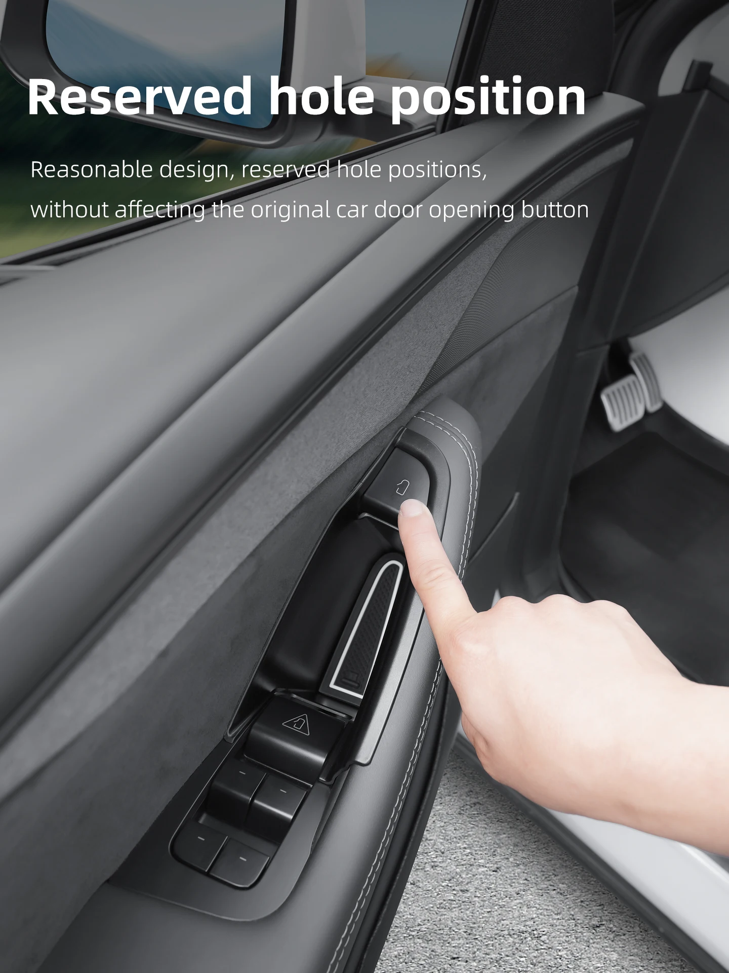 Für Tesla Model Y Juniper 2025 2026: Seitliche Tür-Aufbewahrungsbox, Griff-Tasche, Beifahrer-Aufbewahrungsfach, Zubehör – Detail 5