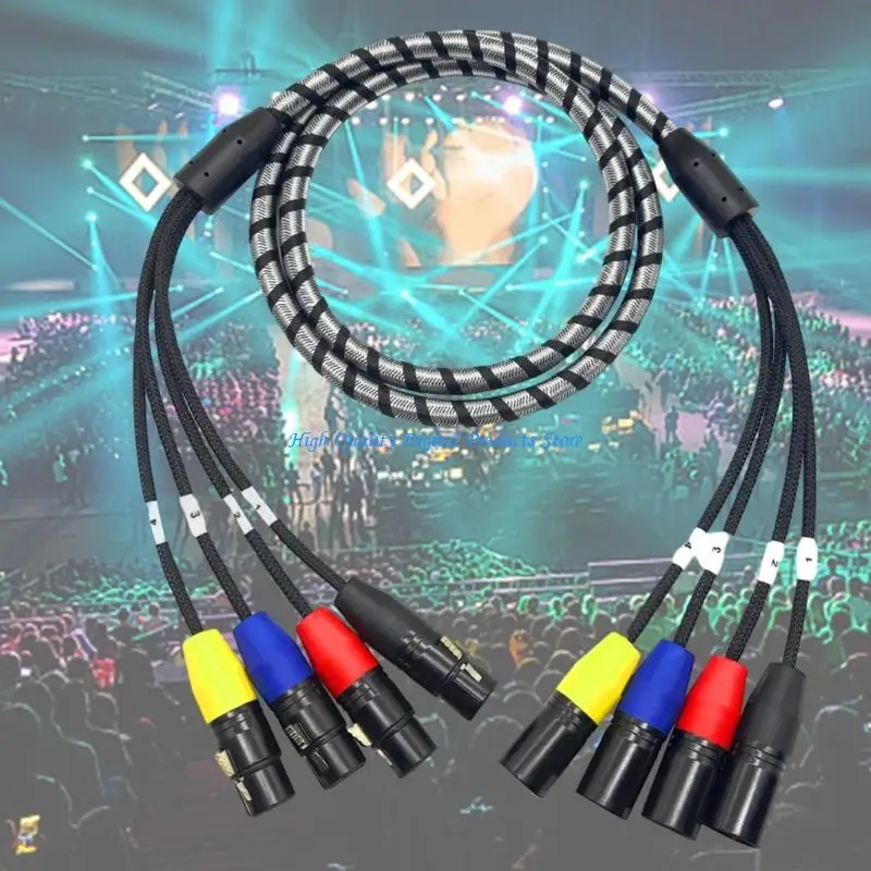 U2JE 4Pin Male To Female Multicore Cable For Multiple Channel Microphones And Amplifiers Connection