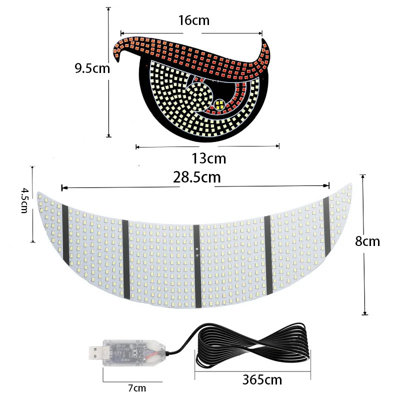 TCYATO Car LED display screen Devil Eye personalized modification cool atmosphere warning light