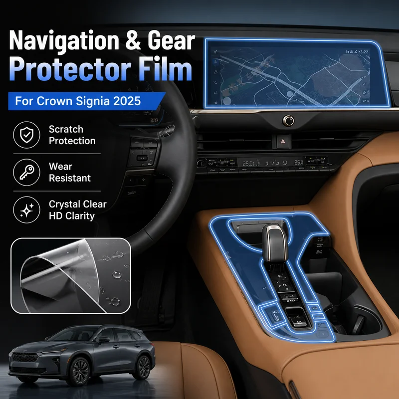 For Crown Signia 2025 Navigation Screen Protector Interior Gear Shift Paint Protection Film Car Modification