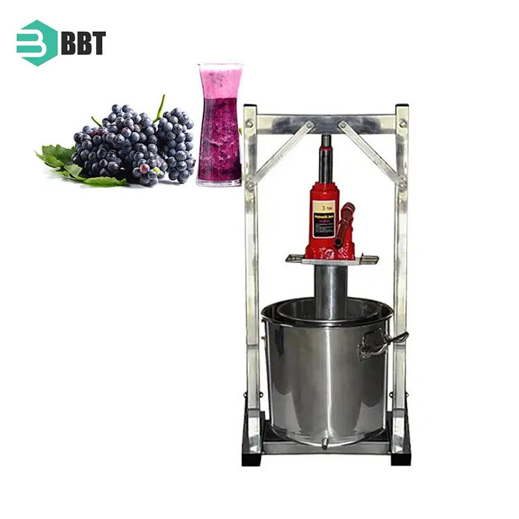 

22L Capacity Small Manual Hydraulic Fruit Juicer Stainless Steel Grape Press Grape Wine Pressing Machine
