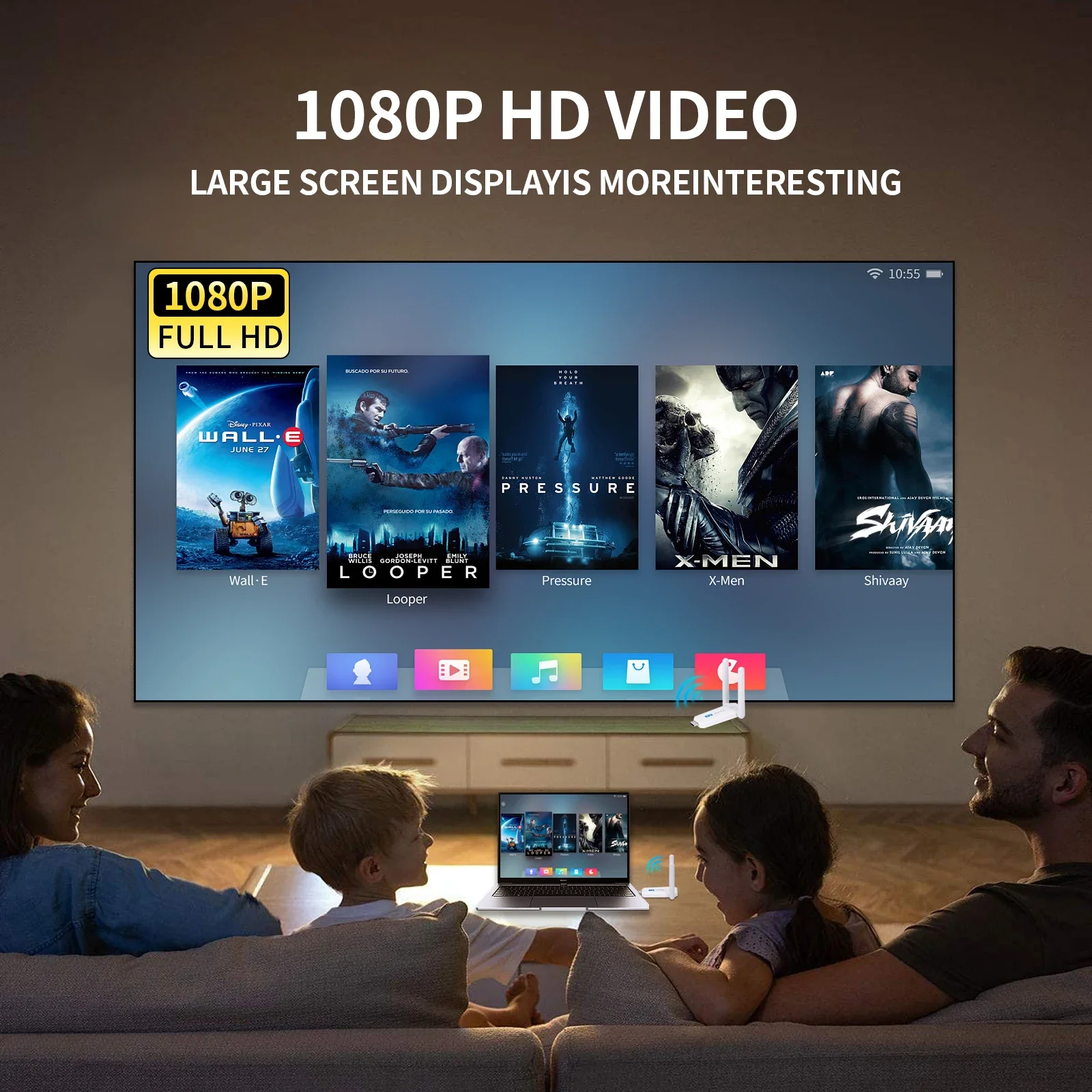 iPazzPort Wireless HDMI Transmitter and Receiver, 1080P HDMI Extender 5G Kit, 200FT Streaming Audio Video from Laptops to HDTV