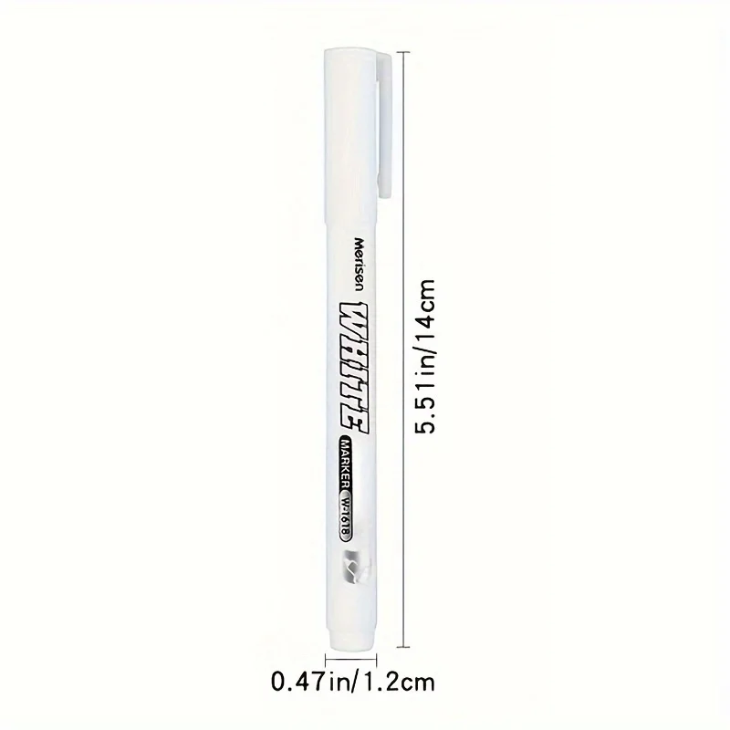 Imagem -02 - Oleosa Impermeável White Gel Marcador Canetas Faça Você Mesmo Graffiti Sketching Markers Papelaria Wrting Material Escolar 2.0 mm Pcs