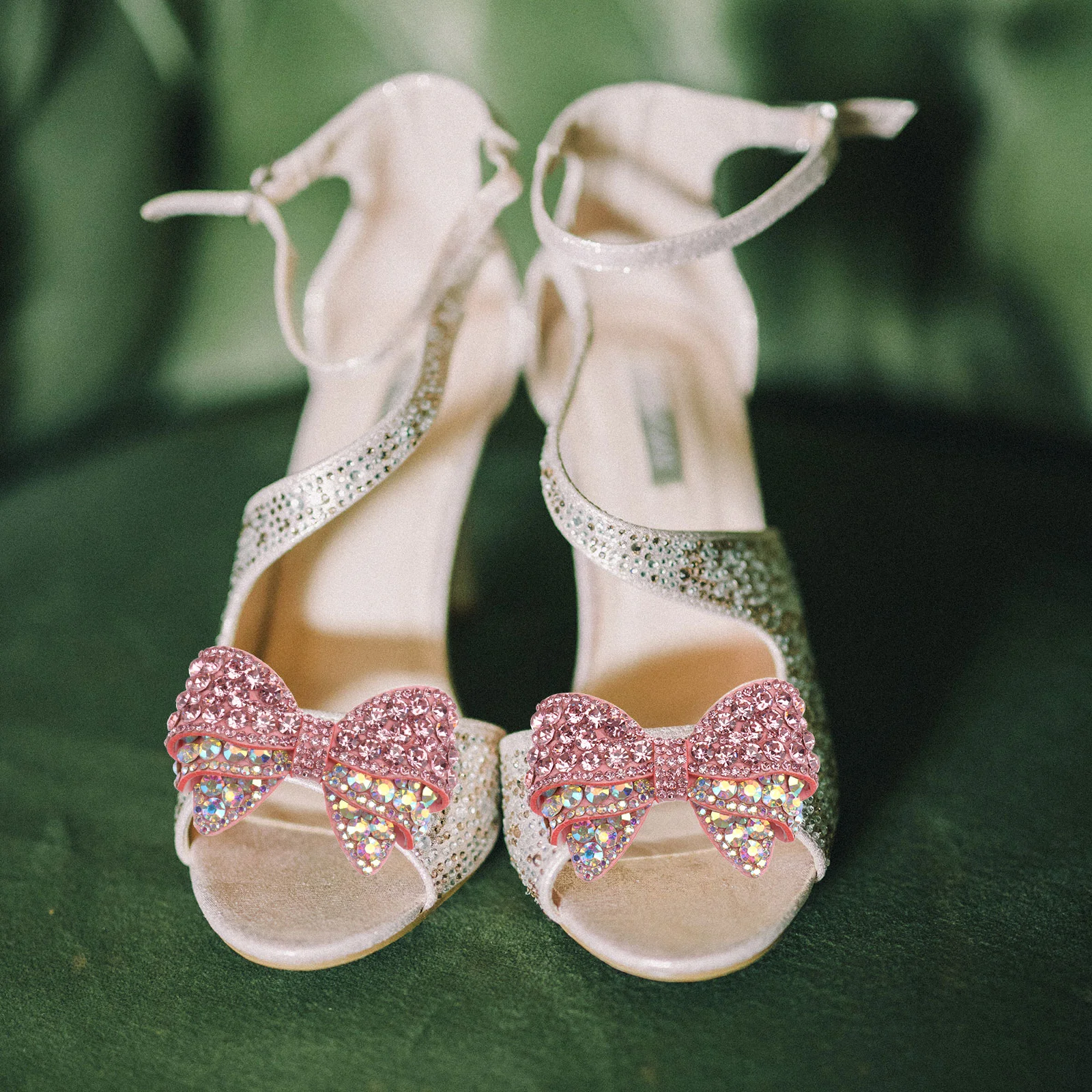 Fashion Shoe Ornament Bridal Bow Decoration Charms Hair Pin Decorative Shoes Bowknot Bags Bride