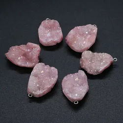 Charms Natural Druzy Agates Pendants Irregular Shape Stone Pendants DIY for Necklace or Jewelry Making Size 20x25-23x30mm