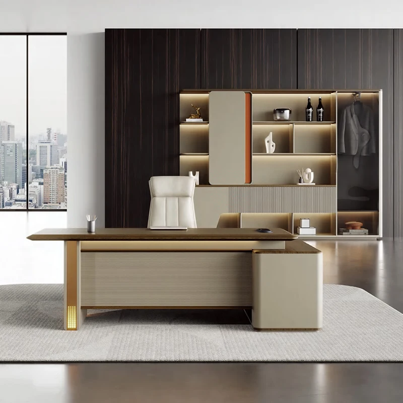 

✗x High Quality New Convertible Executive Furniture Set L Shaped Modern Office Desk with Side Table^