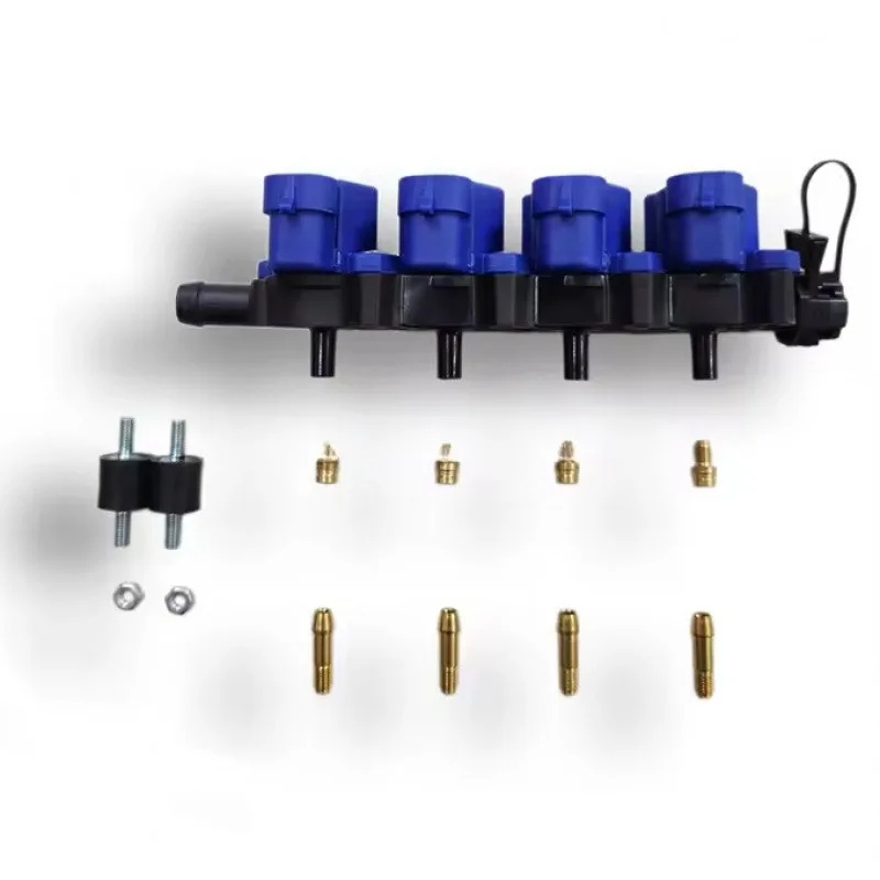 LPG/CNG Auto Oil To Gas OMVL 2ohm Common Rail Injector 4 Cylinder Conversion Kit Gas Auto Parts