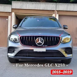 For Mercedes Benz GLC-Class X253 2015-2019 GLC250 GLC300 GLC350e GLC43 AMG GT Style Front Hood Grille Racing Grill Kits Refit