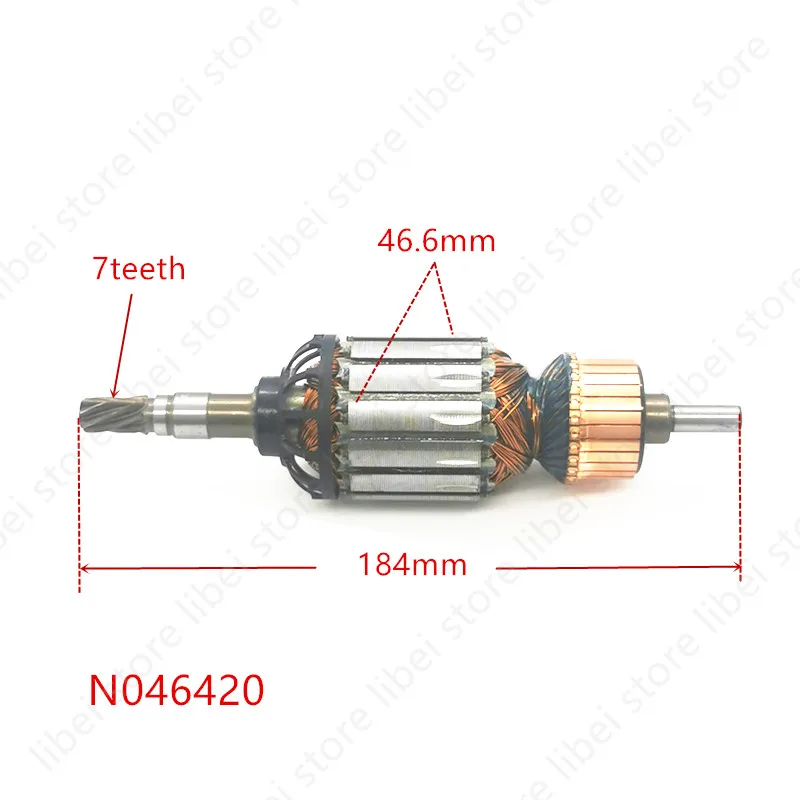 ARMATURE Rotor  N046420 Replace For Dewalt D25501K D25601K D25602K D25603K D25831K D25820K D25553 220-230V