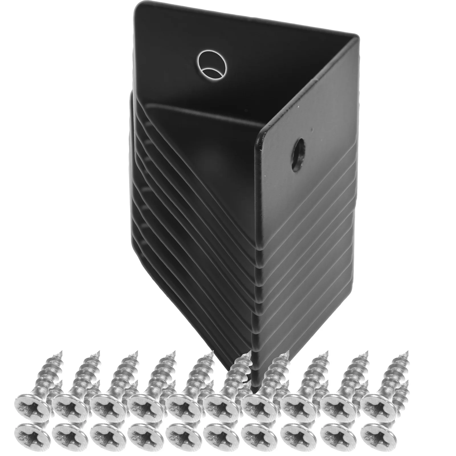 

10pcs Thickened Triple Iron Corner Braces Heavy Duty Steel Support For Furniture Shelf Cabinet Wood Beam Triangle Brackets