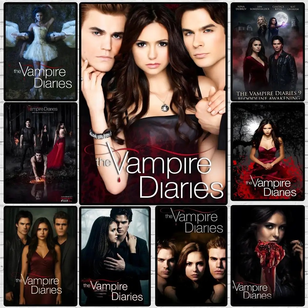 Series-The Vampire Diaries Poster High-definition  poster stickers, suitable for bedroom, living room, home decoration