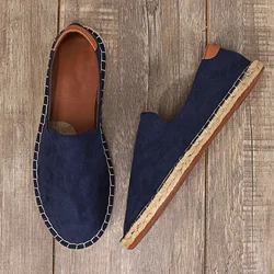 Popularne espadryle dla mężczyzn klasyczne buty na co dzień męskie espadryle 2023 jesień nowe męskie trampki Retro mokasyny duży rozmiar 45 46 47