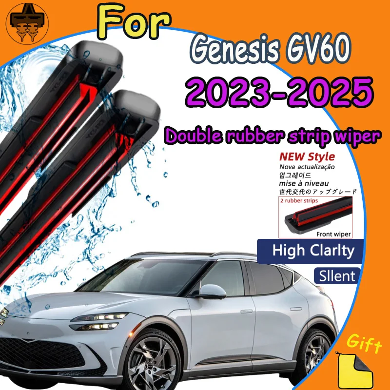 

Front Windshield Wiper Blades 2pcs Windscreen Window Accessories For Genesis GV60 2023-2025