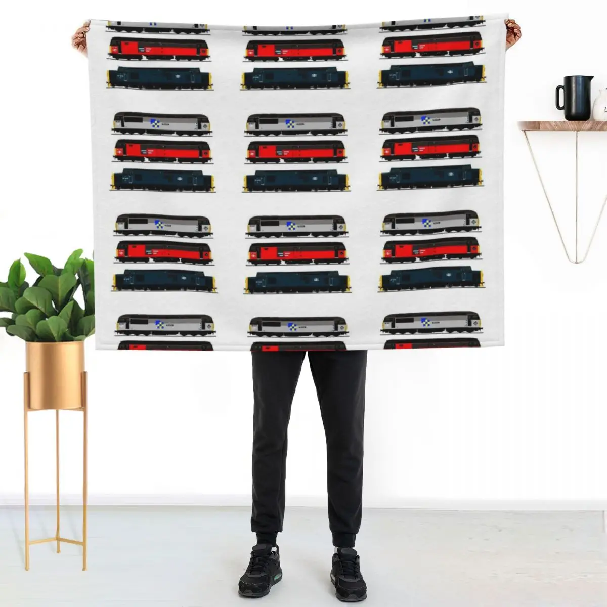 

british rail locomotives Throw Blanket Compact Warm Blanket for Car Road Trip