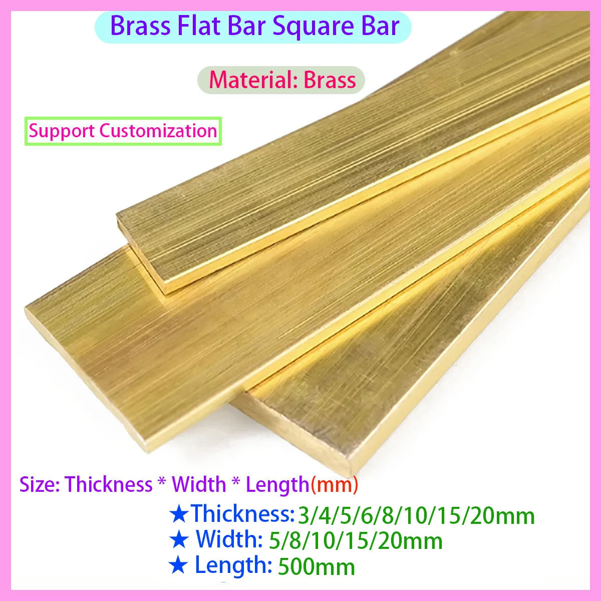 

Brass Flat Strip/solid Brass Square Strip