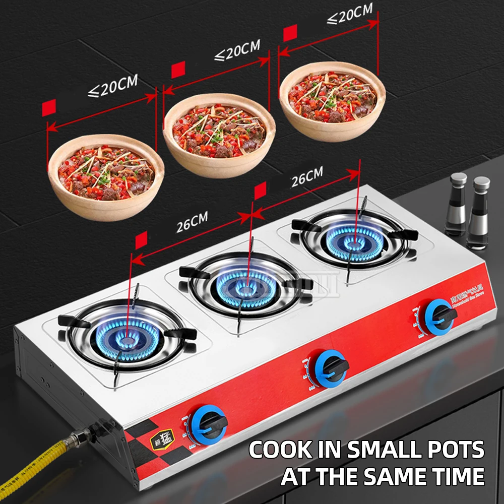 Estufa de Gas Natural de escritorio, 4 quemadores, gas licuado, cocina