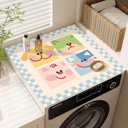 Cute Washing Machine Dust Cover Dopamine Refrigerator Cover Pad Absorbent Sunscreen Diatom Mud Cover Cloth