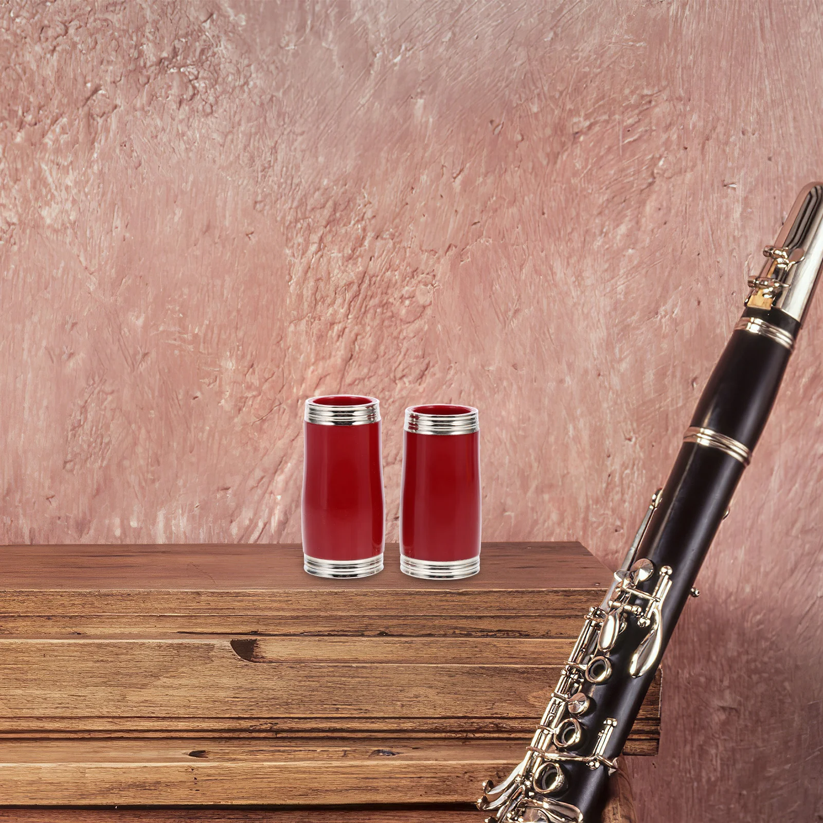1 par de sección de tubo de afinación de clarinete, piezas de repuesto, accesorio de instrumento, paso de barril, afinación de instrumentos de viento ligera y pequeña