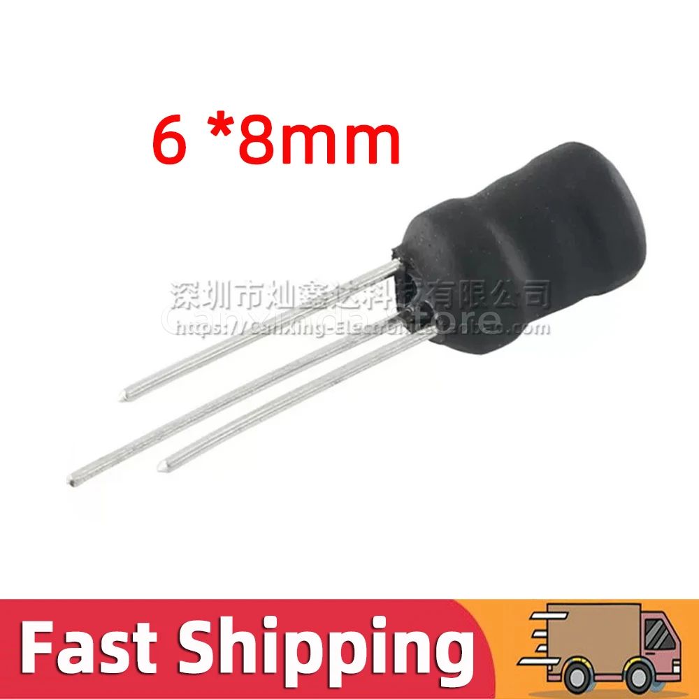 5pcs Boost Inductor Booster Step Up Inductance Choke Filter for Alarm Buzzer Humidifier atomizer 3 Pin Ferrite Coil I Shape Core