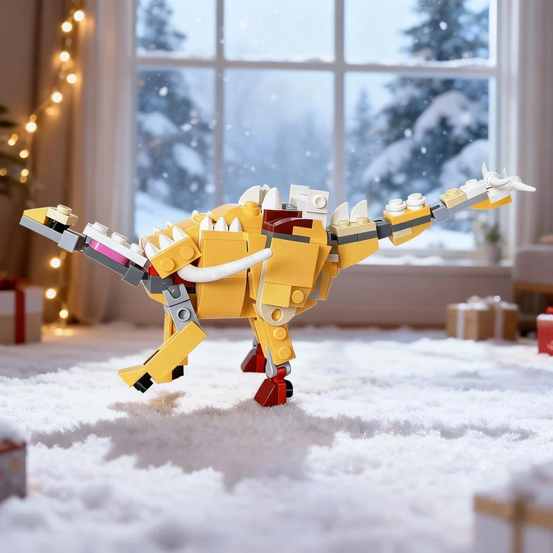 

Набор строительных блоков MOC Creator 3 в 1: Модель Гигантского Спинозавра, 143 детали. Рождественский подарок, развивающая игрушка DIY, идея для творчества.