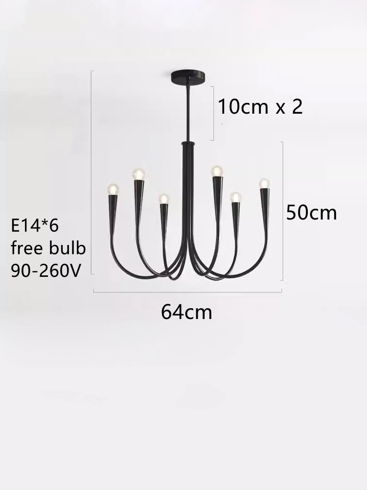 ثريا بسيطة، حديد، مستوحاة من وابي سابي، متعددة الاستخدامات لغرفة المعيشة وغرفة النوم والمطبخ والمساحات الداخلية
