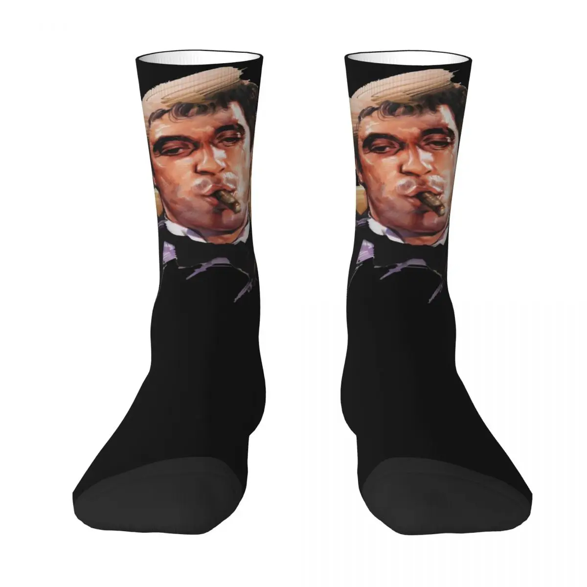 Tony Montana Socks Winter al pacino calze calzini di qualità da uomo retrò Design Skateboard calzini antiscivolo