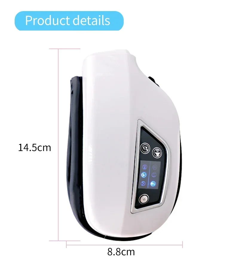 Smart Foldable Eye Massager Rechargeable Bluetooth Eye Mask Vibration Massage Relieve Fatigue Portable Eye Relax Care Device